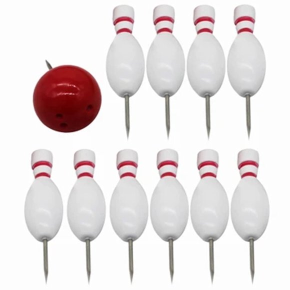 Mini Bowling Pushpin for Bulletin Board Paper Pins - Picture 4 of 8